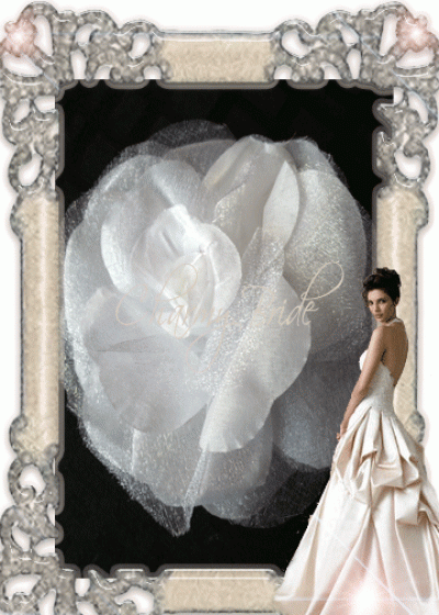 Брошка-цвете за коса Rose Elegance Бяло